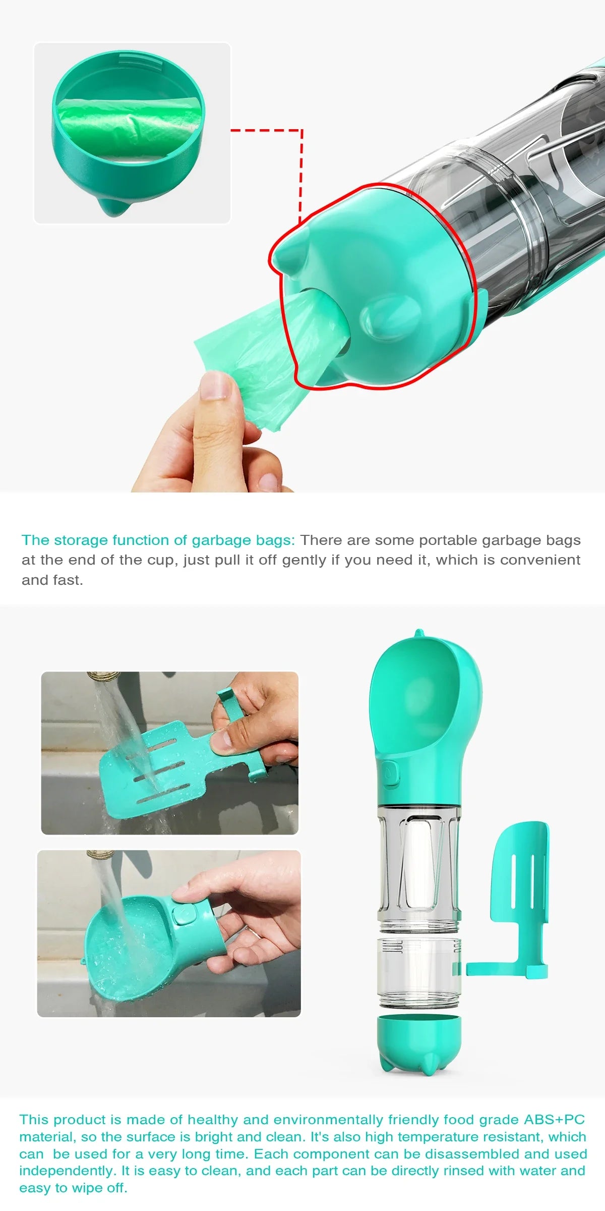Portable Water Bottle - 3 in 1