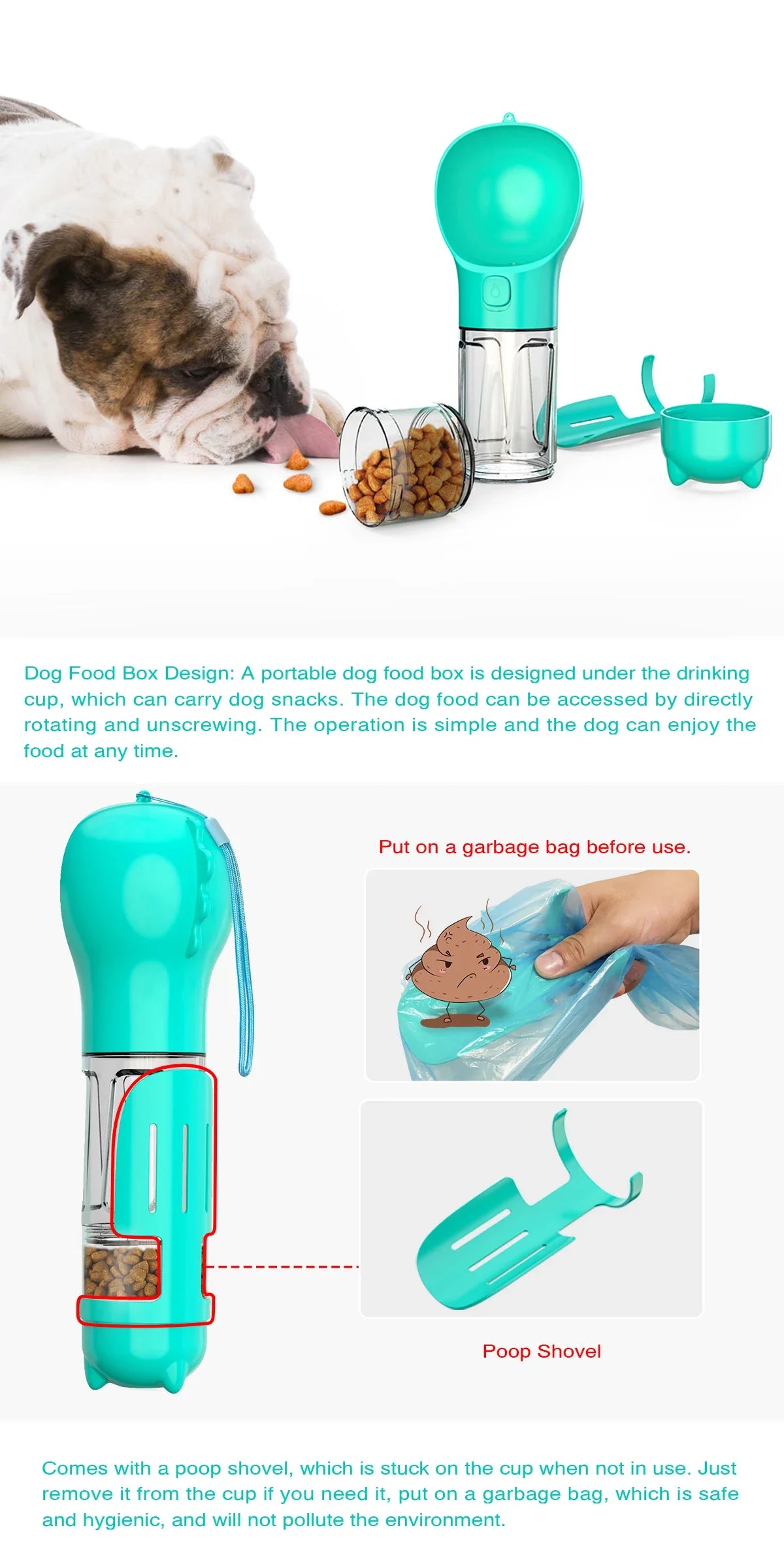 Portable Water Bottle - 3 in 1